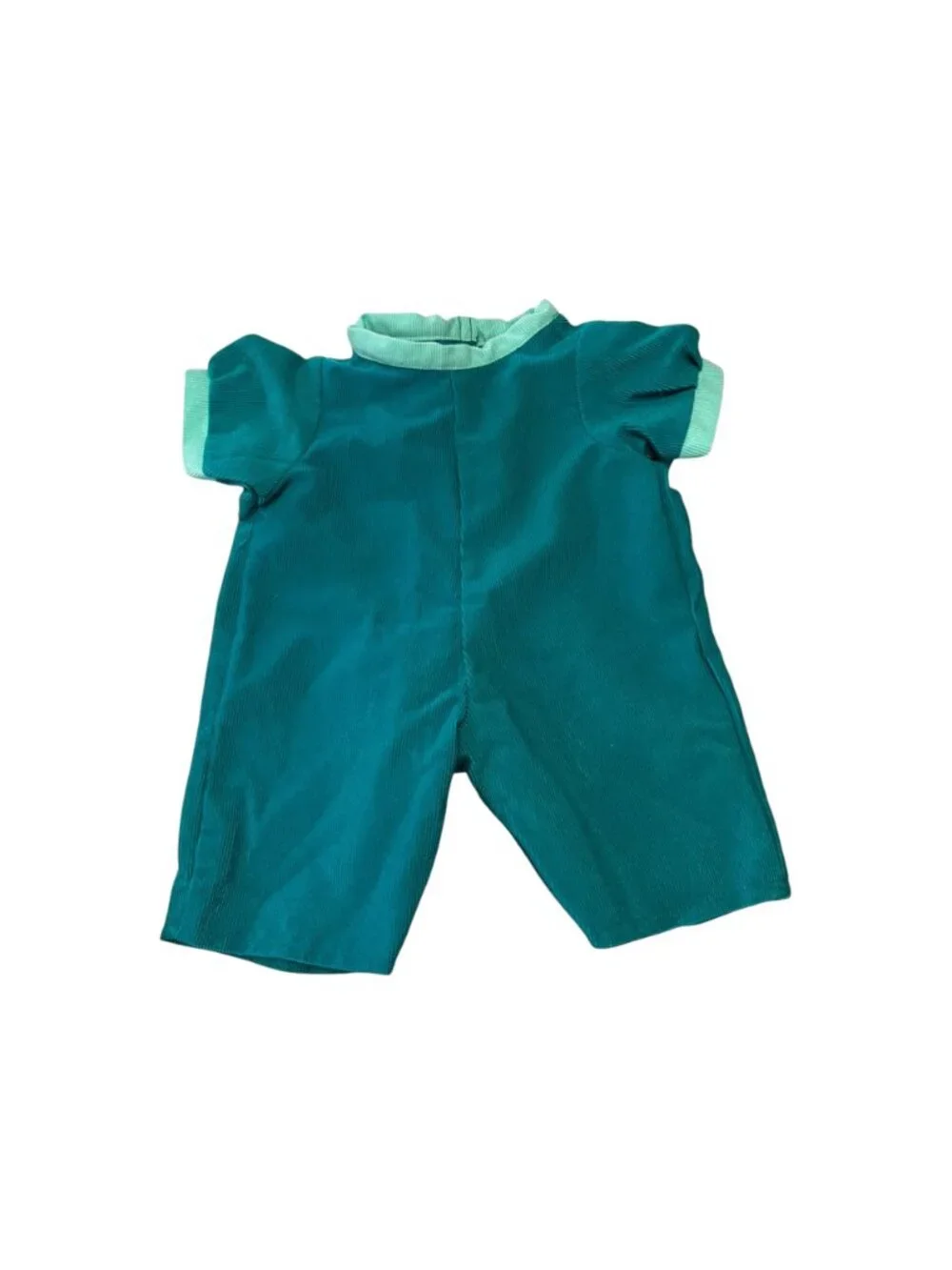 Vintage Teddy Ruxpin Outfit Lot Nightshirt Green Bib Overalls Teal Clothes 1980s